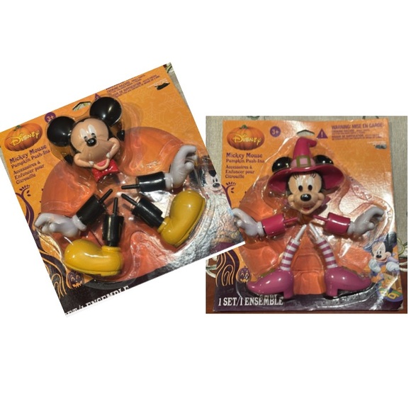 Disney Other - Mickey Mouse & Minnie Pumpkin decoration kits NIP Bundle